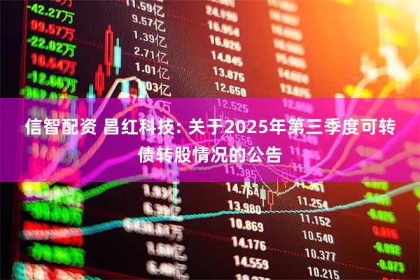 信智配资 昌红科技: 关于2025年第三季度可转债转股情况的公告